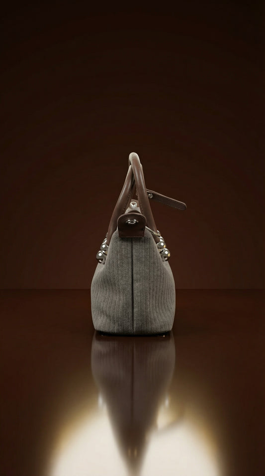 Taupe Serenite Mini Top-Handle Bag