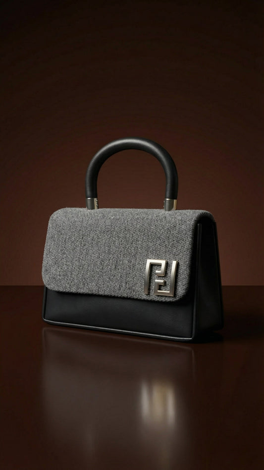 Gris Eclat Top-Handle Bag