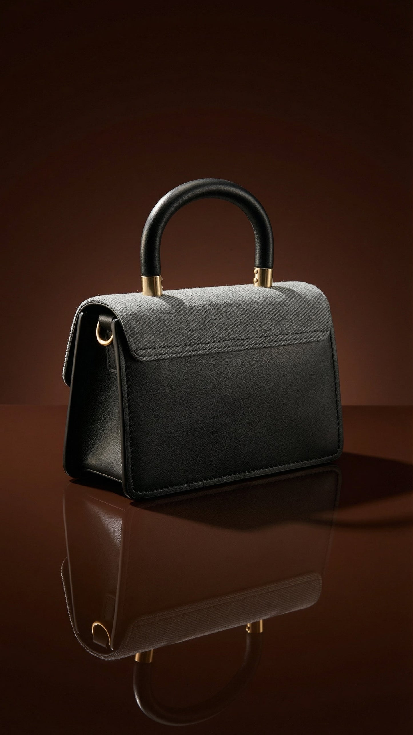 Noir Aurelia Top-Handle Bag