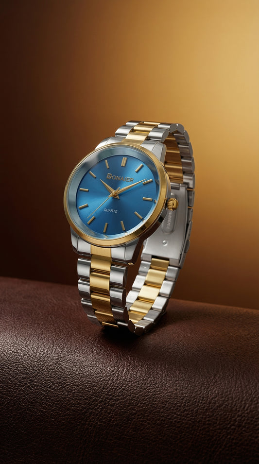 BONAIER Two-Tone Stainless Steel Quartz Watch