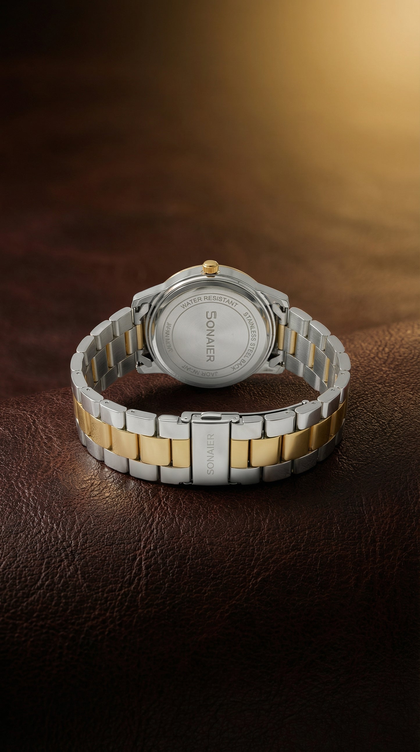 BONAIER Two-Tone Stainless Steel Quartz Watch