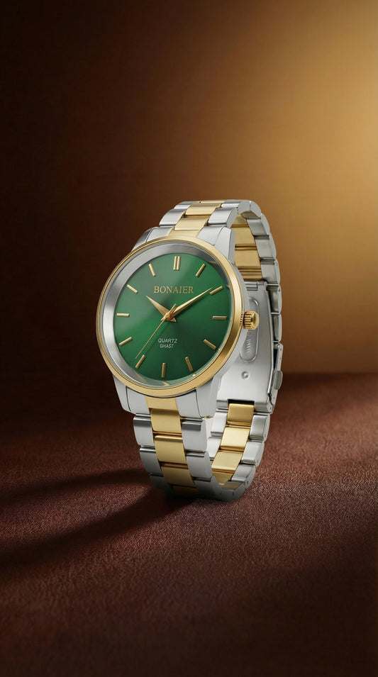 BONAIER Two-Tone Stainless Steel Quartz Watch