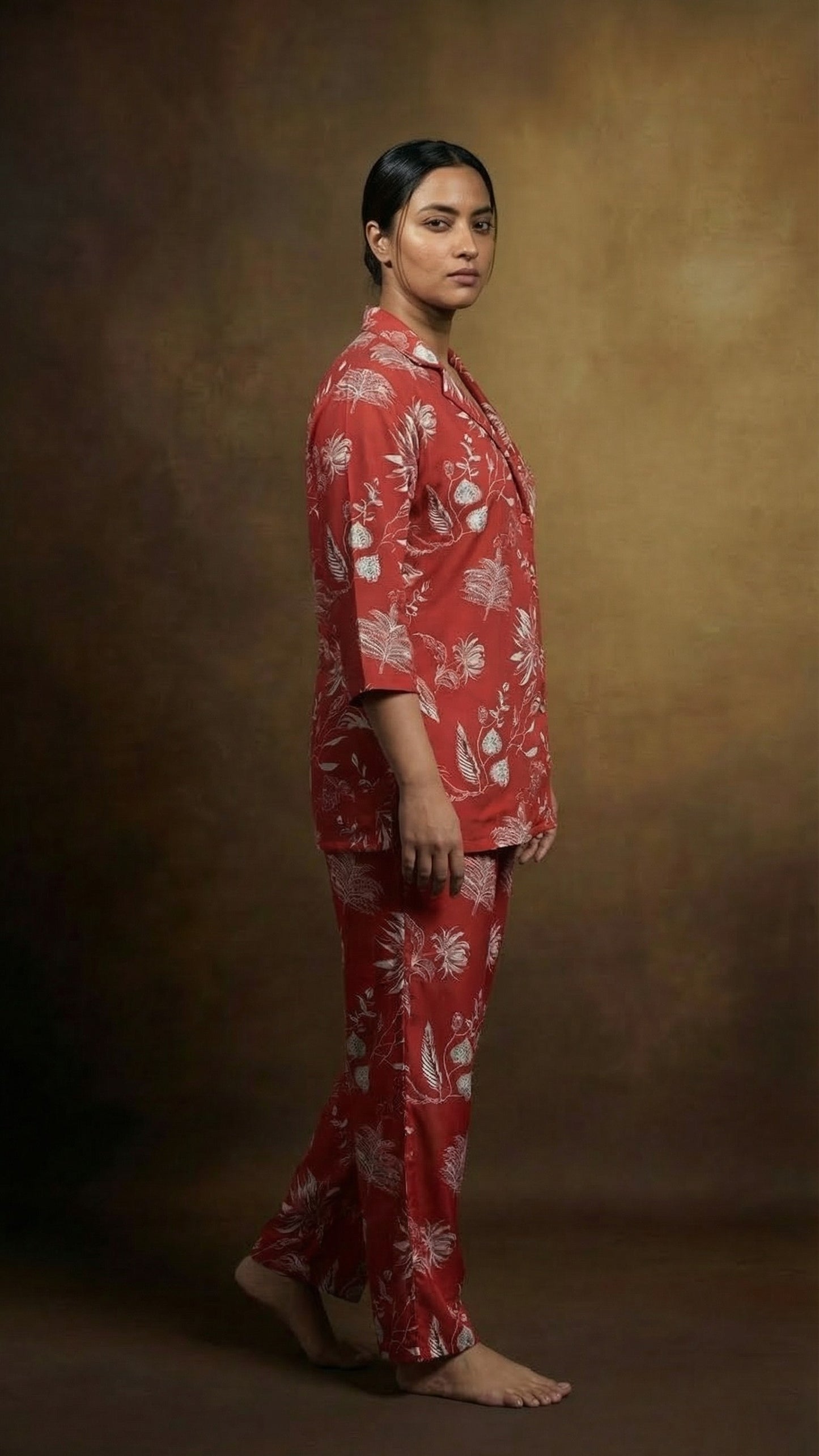 Burgundy Blossom Co-ord Set