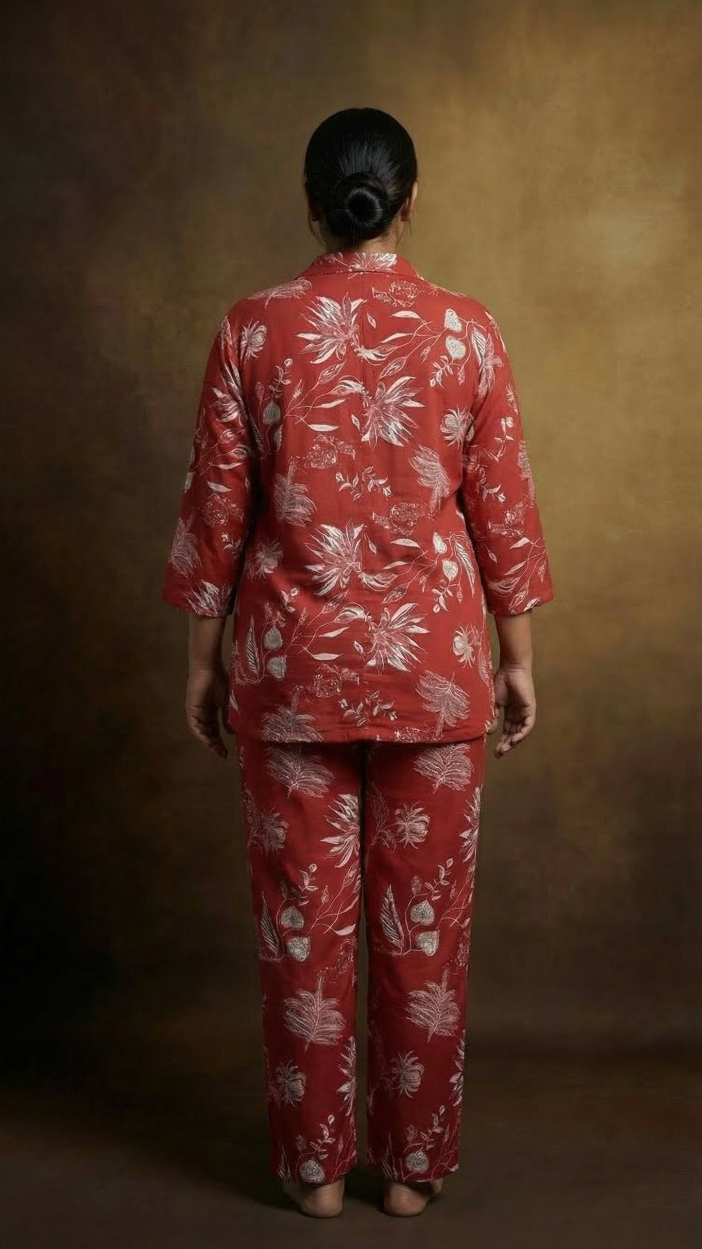 Burgundy Blossom Co-ord Set