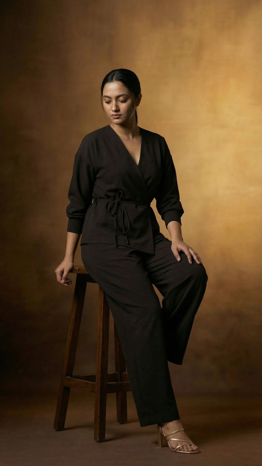 Noir Wrap Elegance Set