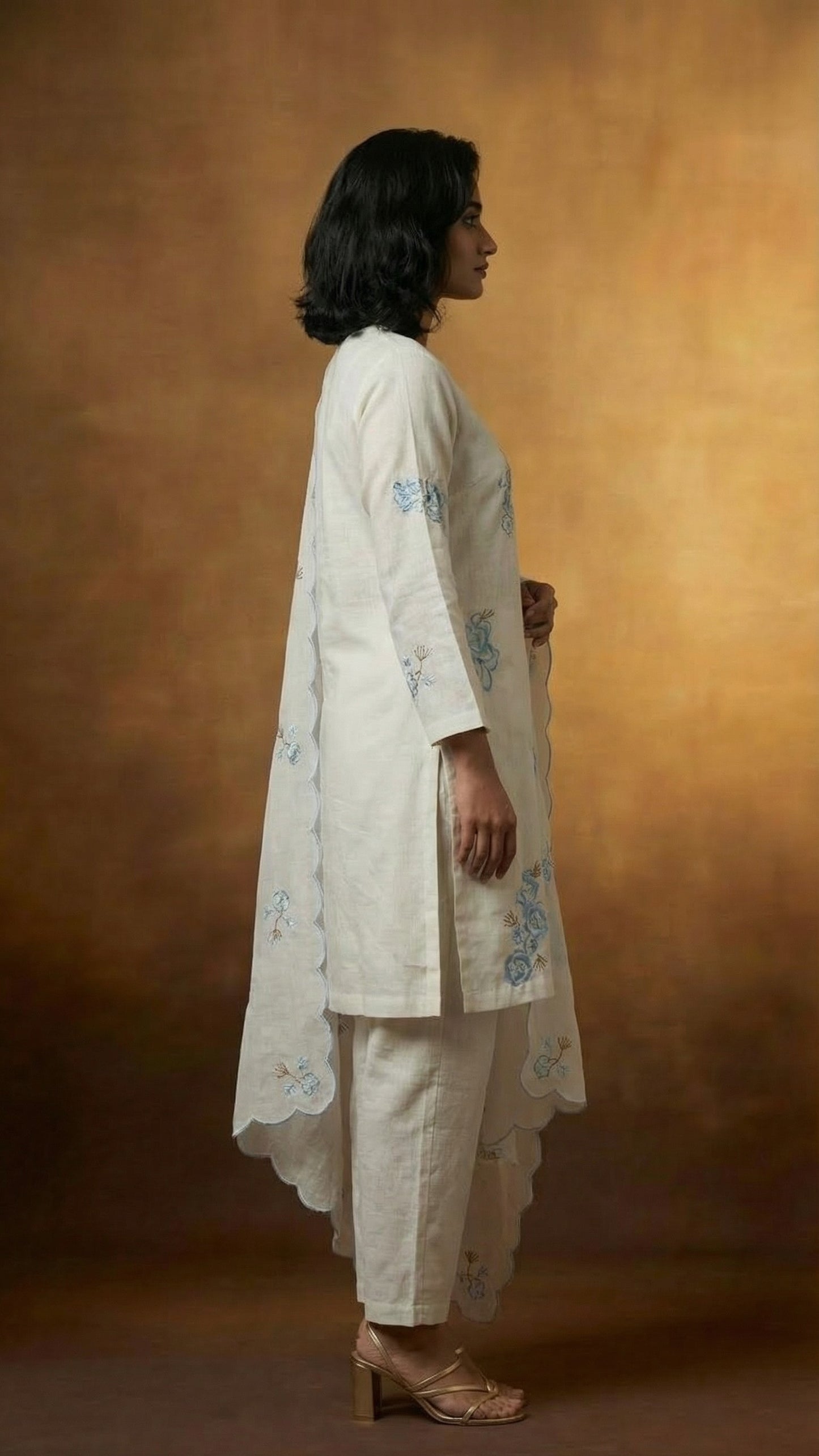 Azure Blossom Three-Piece Set