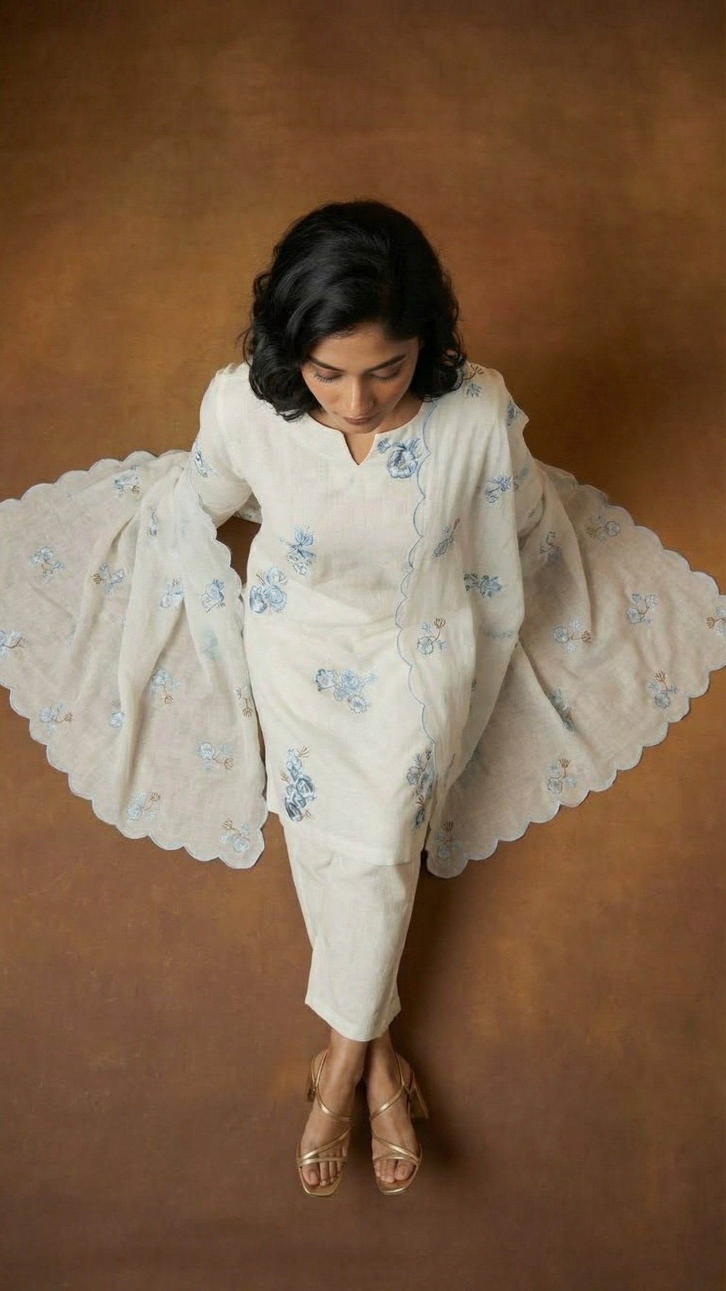 Azure Blossom Three-Piece Set