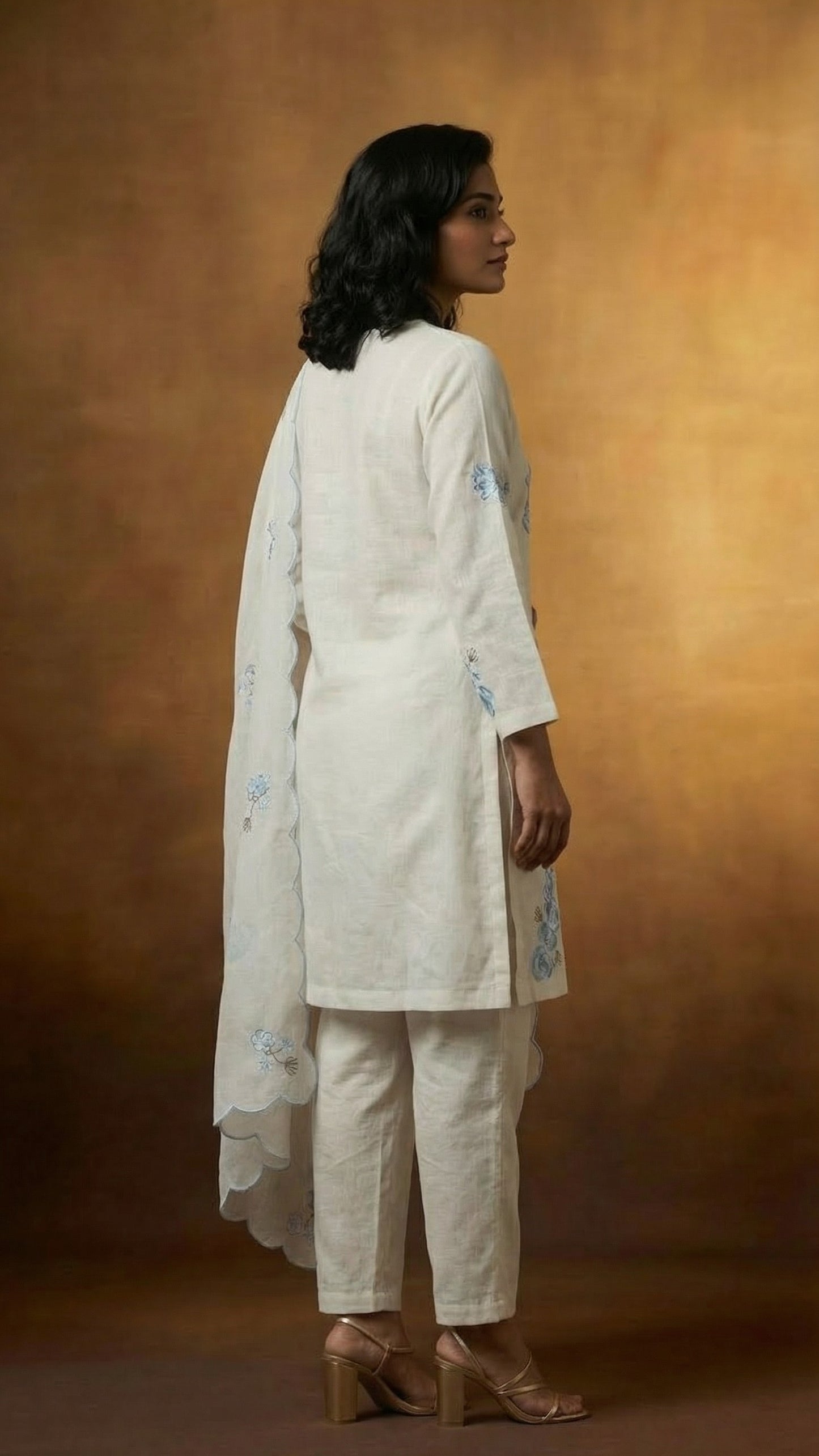 Azure Blossom Three-Piece Set