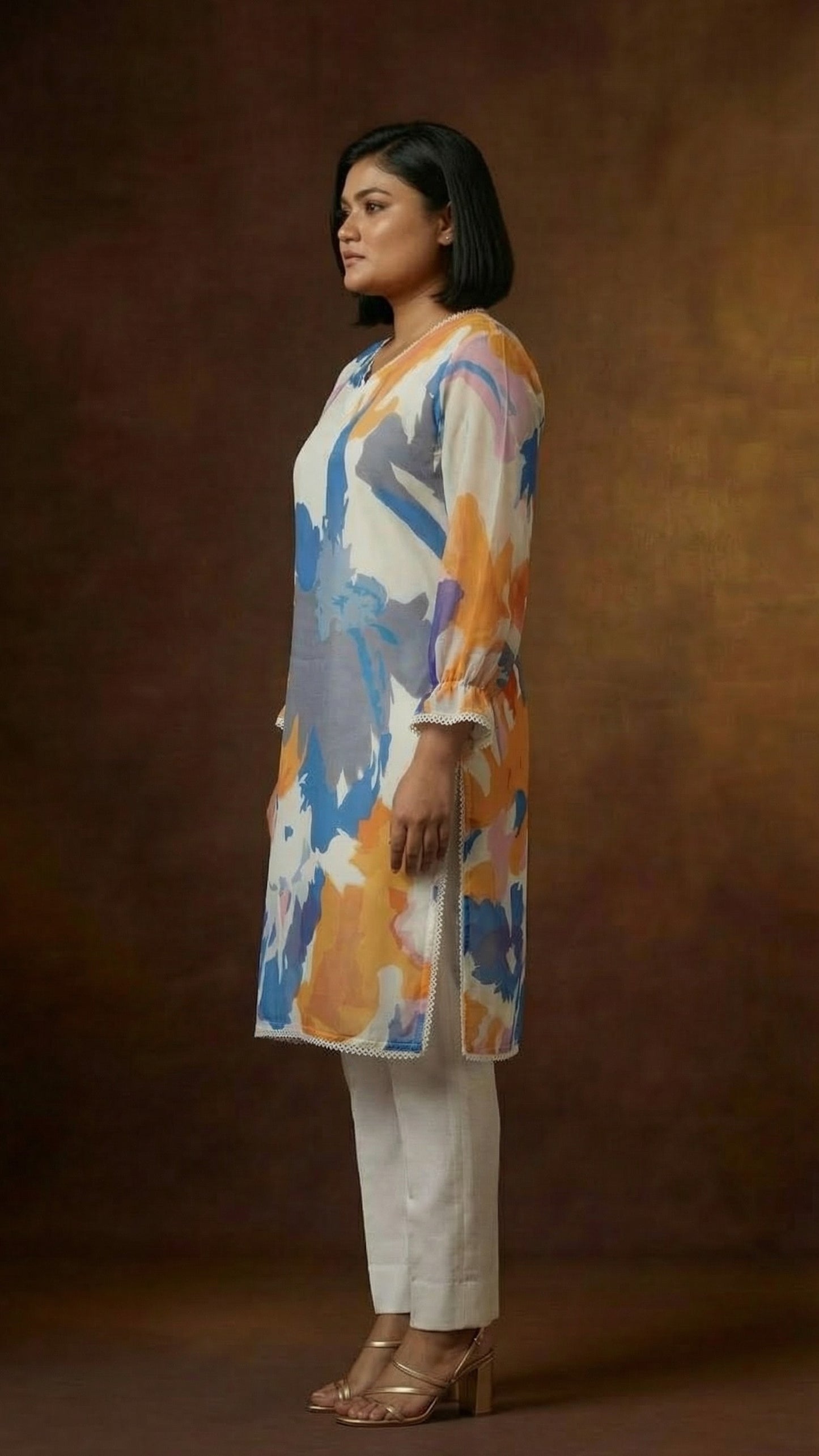 Aqua Bloom Kurti