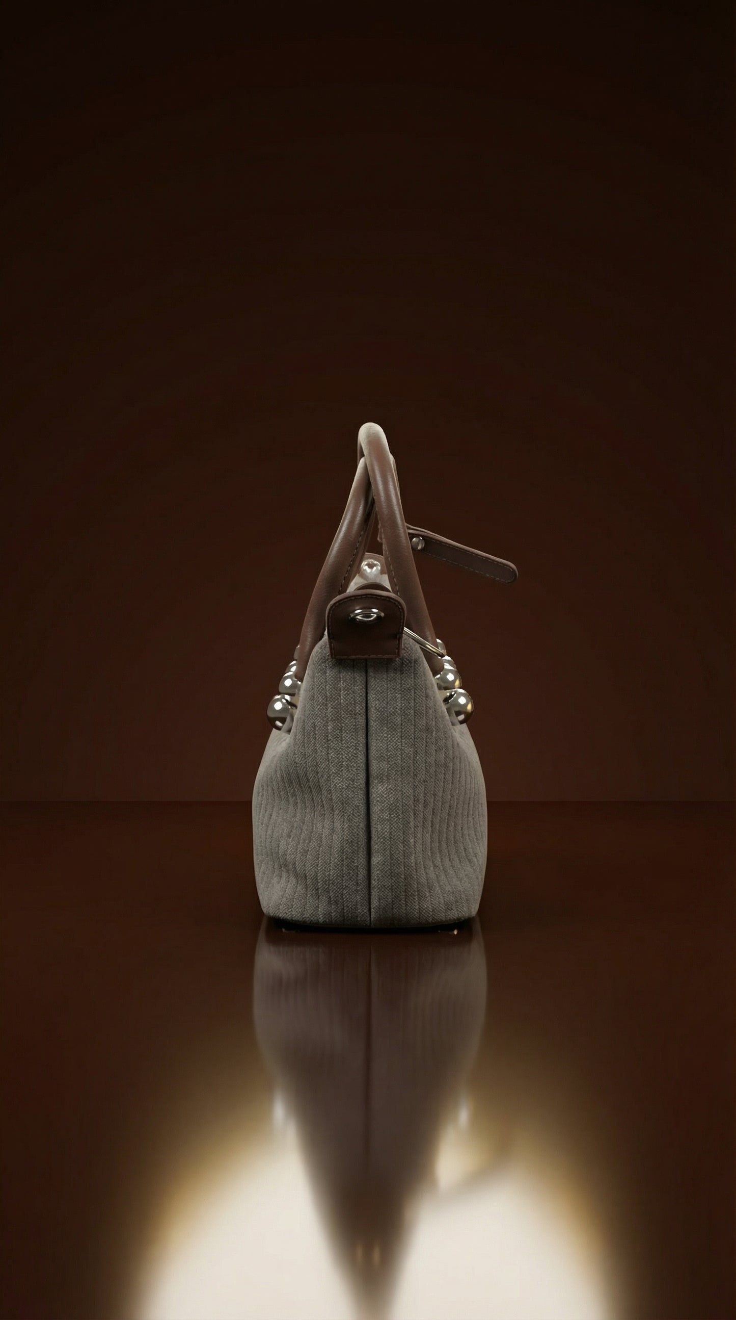Taupe Serenite Mini Top-Handle Bag