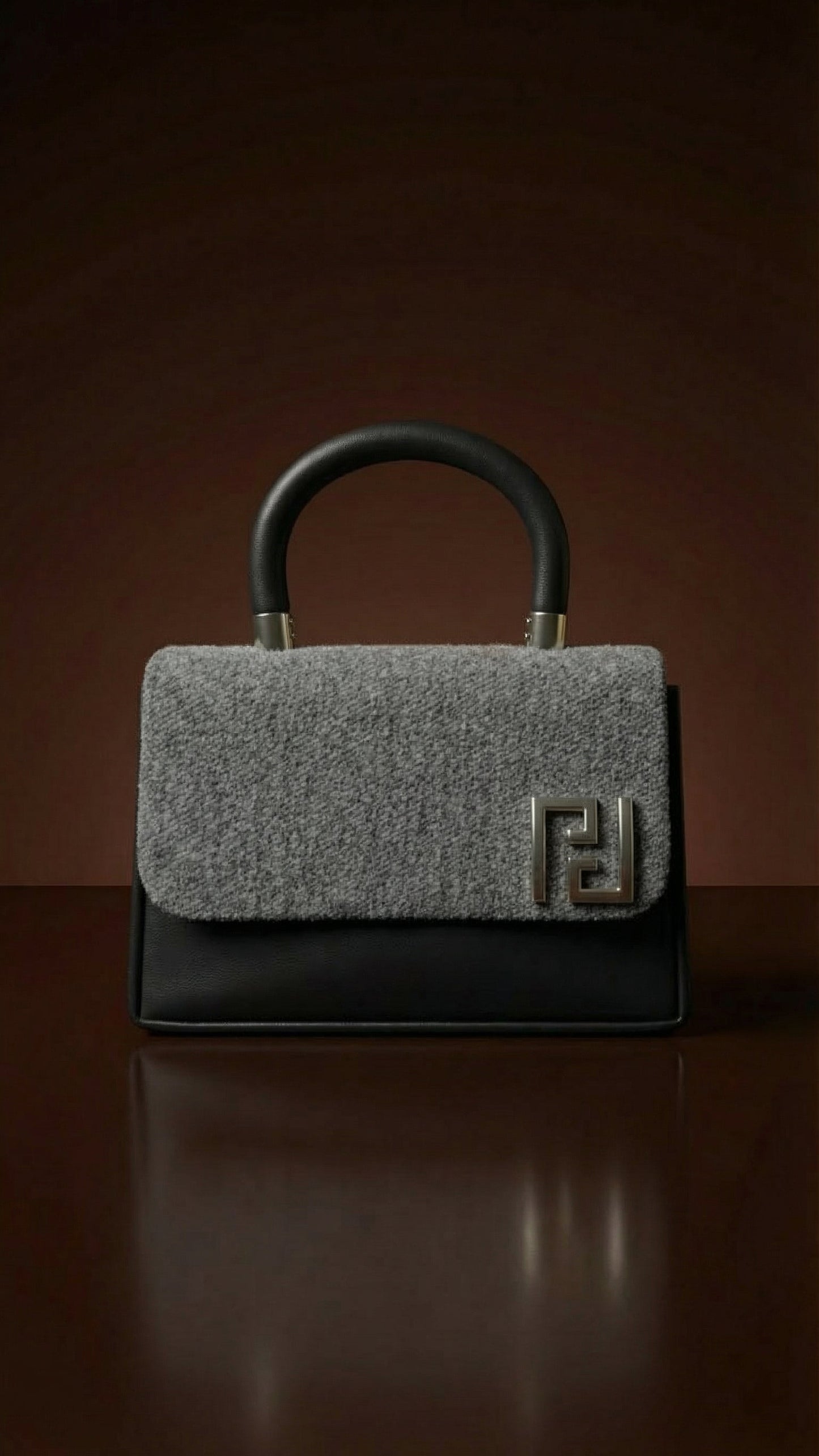 Gris Eclat Top-Handle Bag