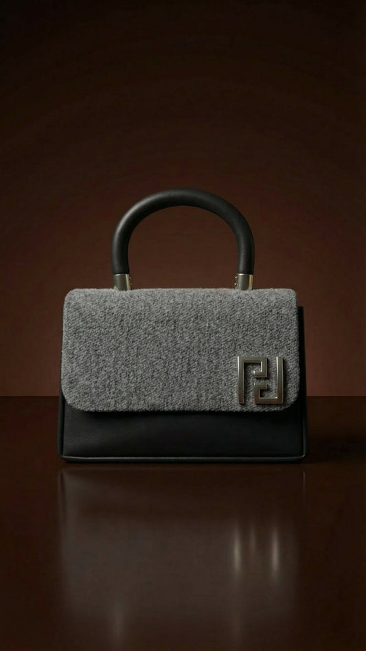 Gris Eclat Top-Handle Bag