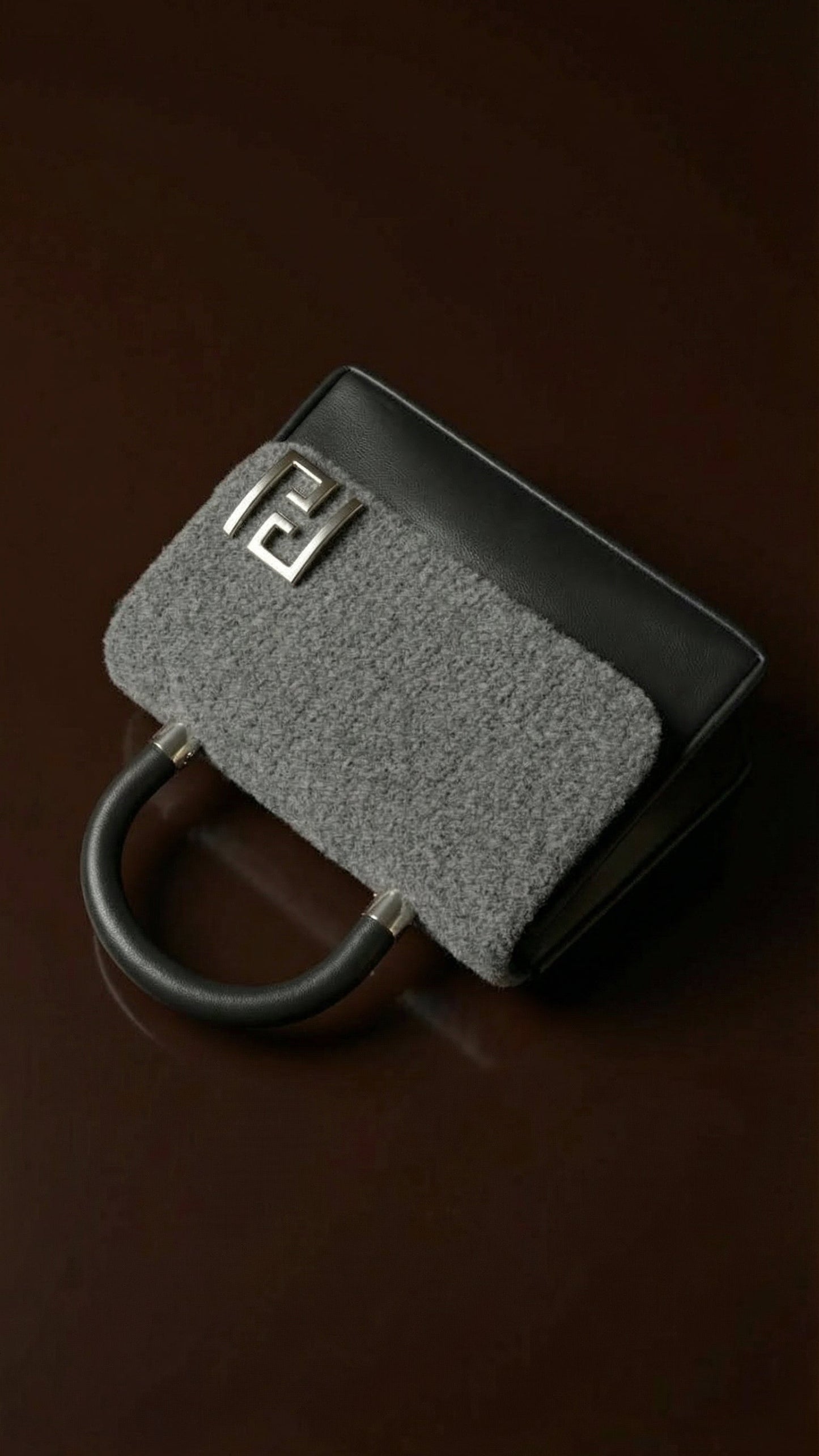 Gris Eclat Top-Handle Bag