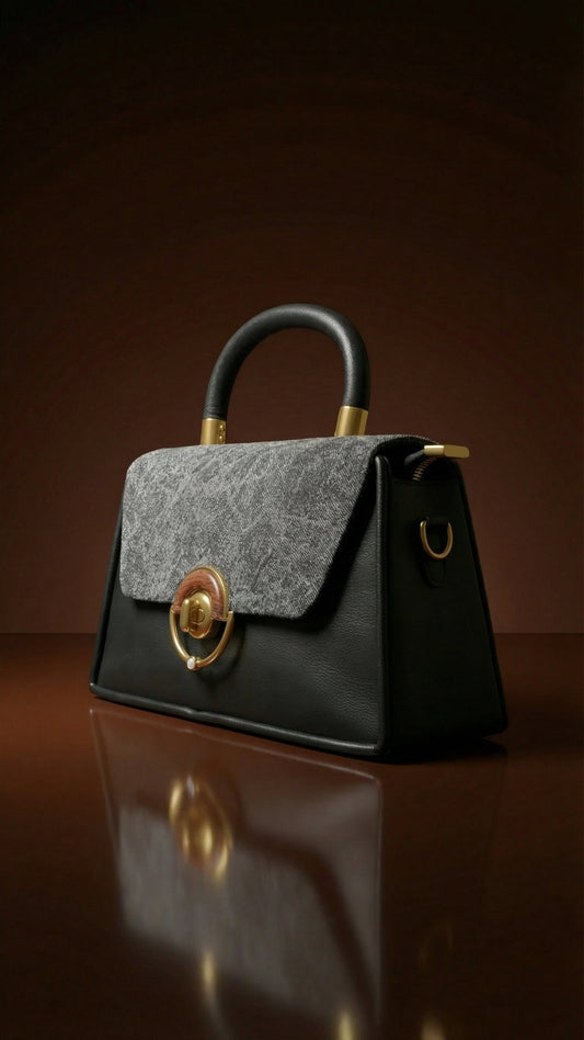 Noir Aurelia Top-Handle Bag