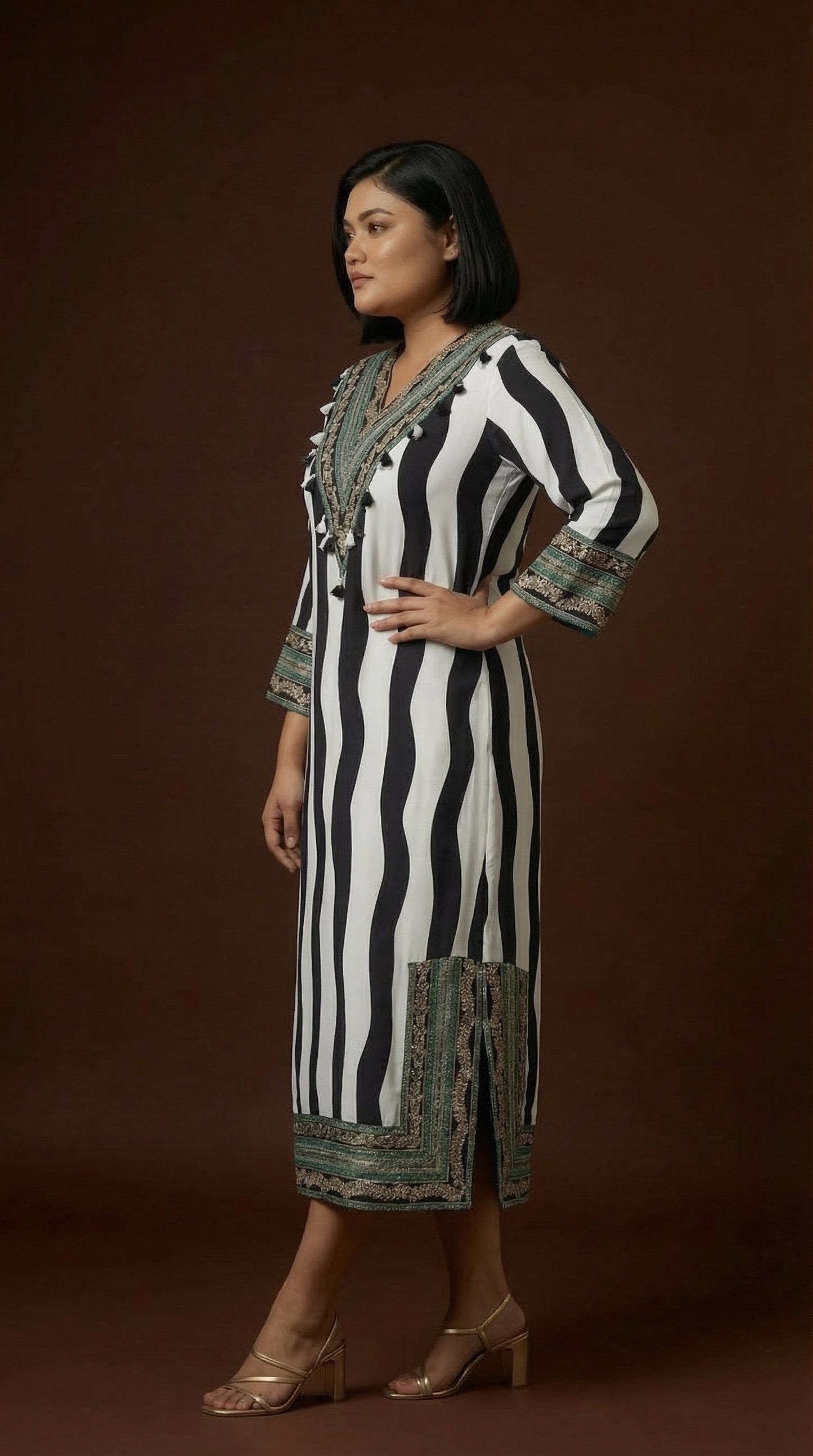 Ethno Grace Gown Striped