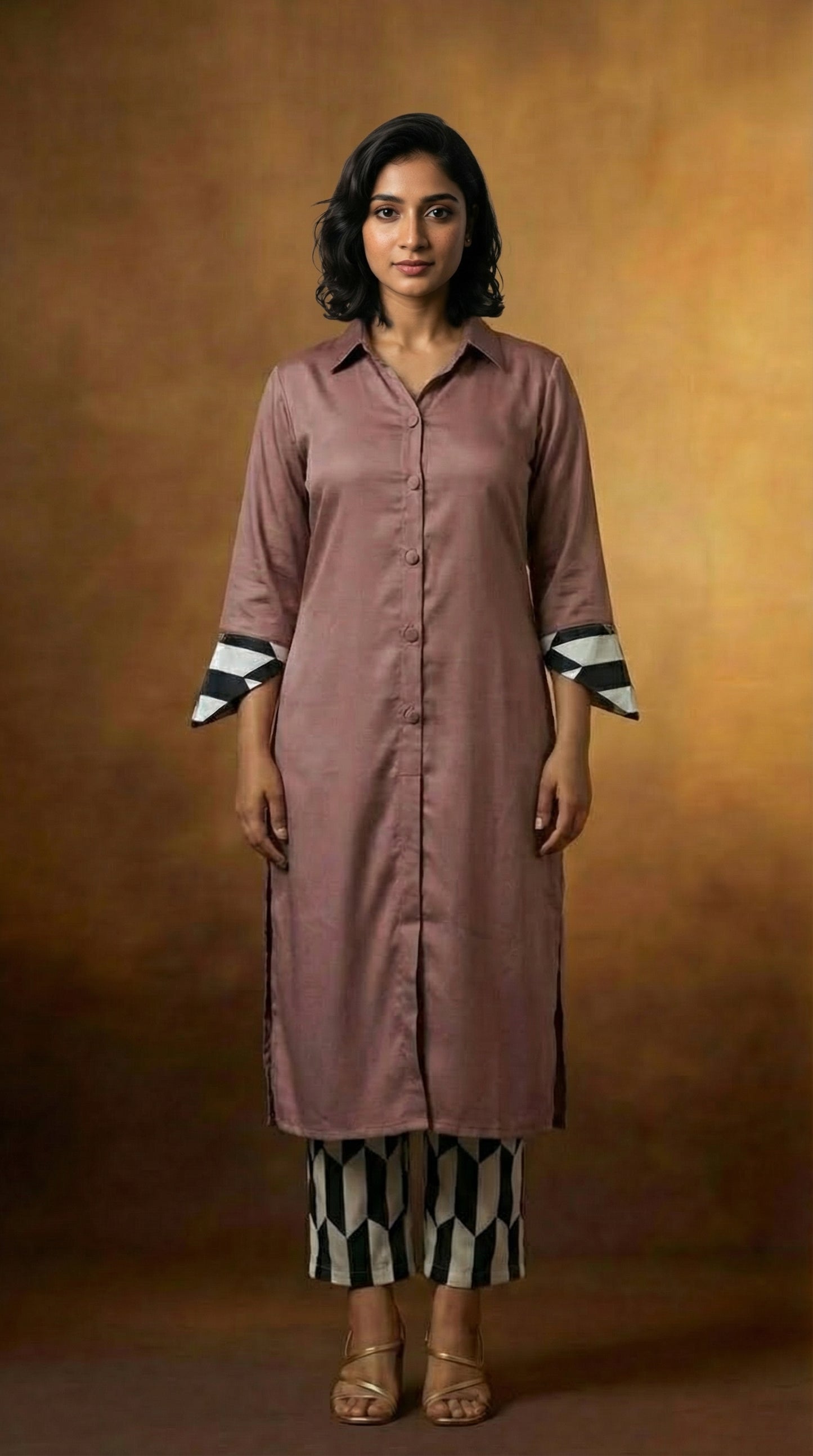 Dusky Mauve Kurti Set