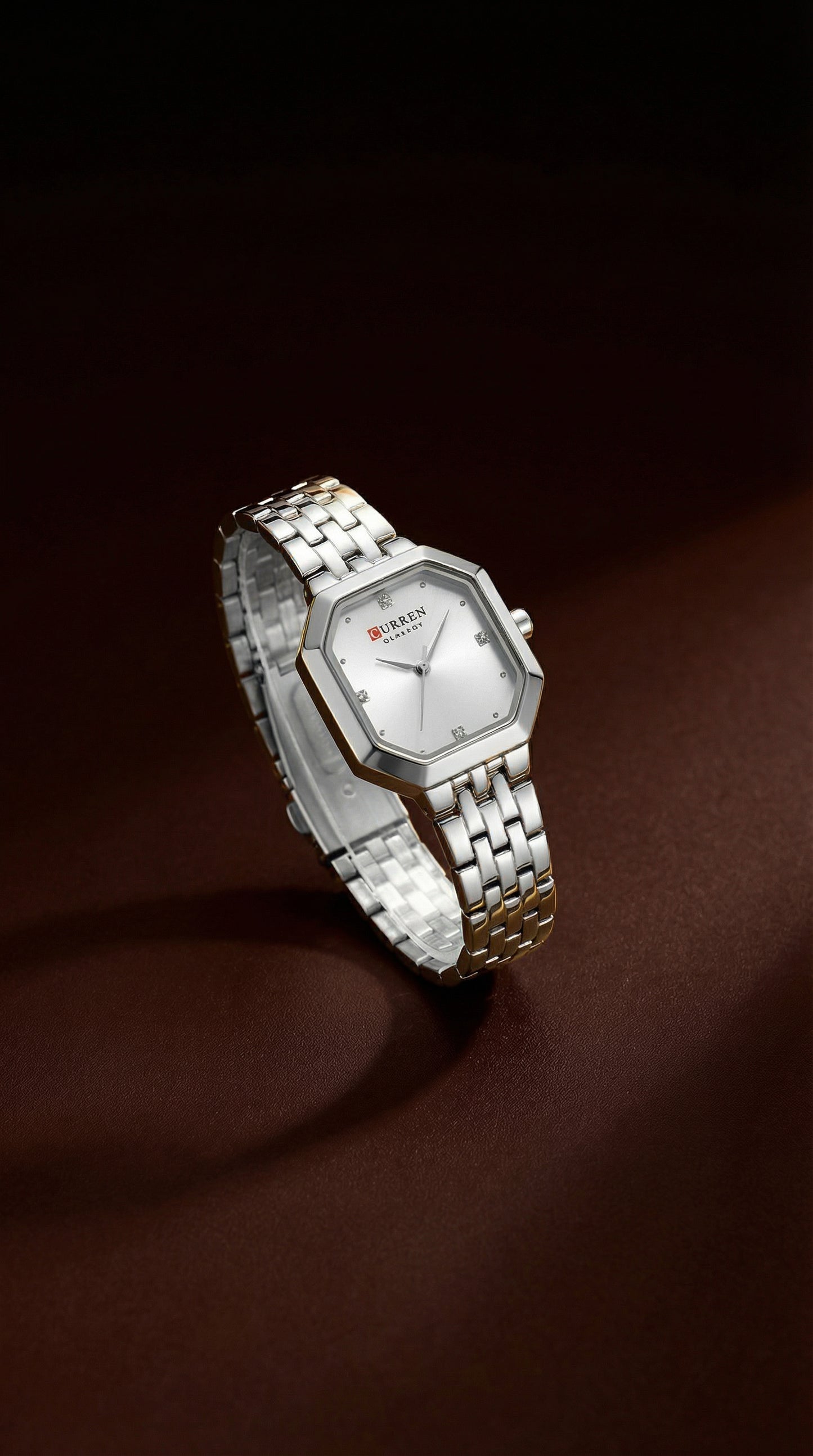 CURREN Rectangular Stainless Steel Quartz Watch