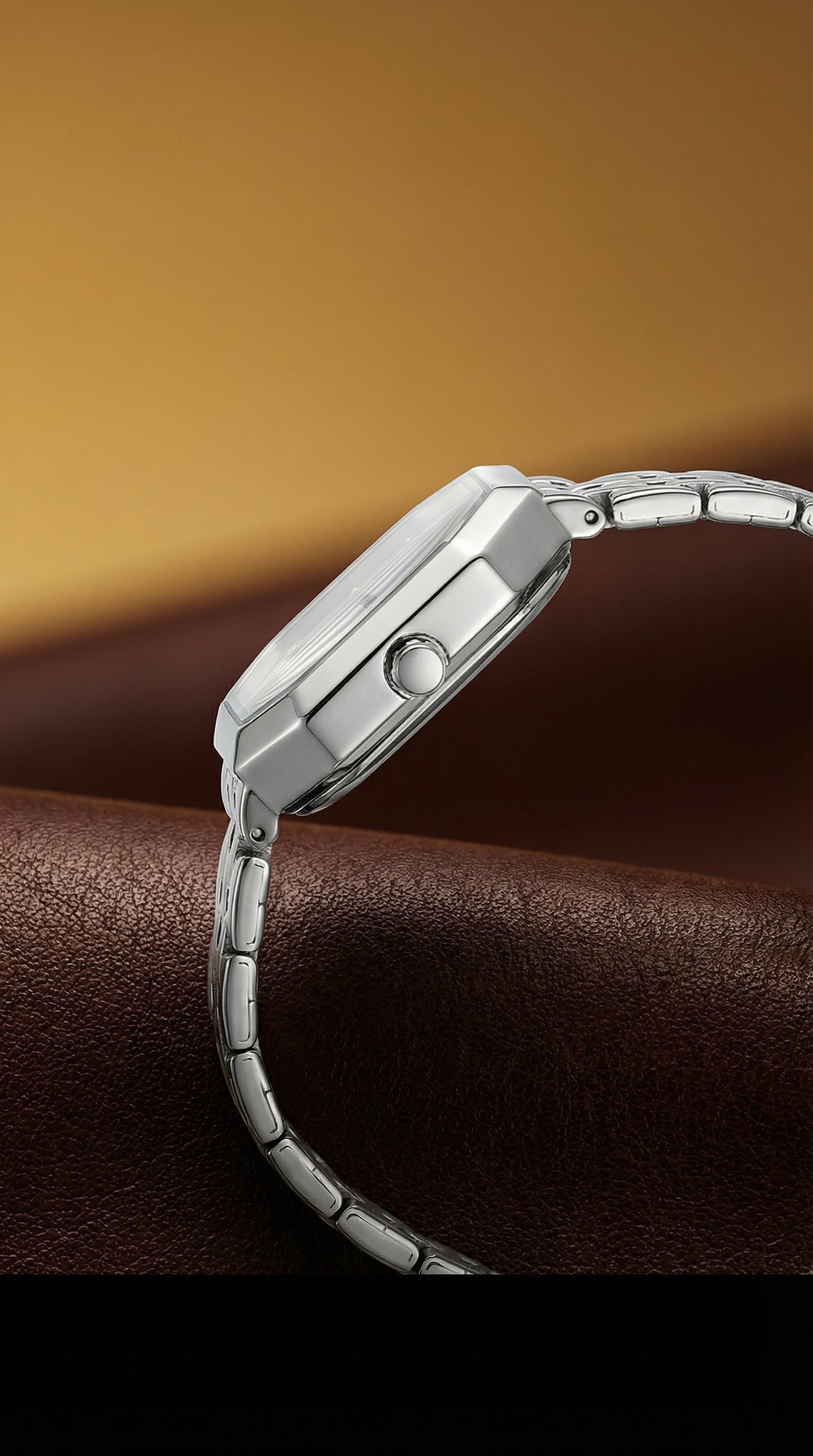 CURREN Rectangular Stainless Steel Quartz Watch