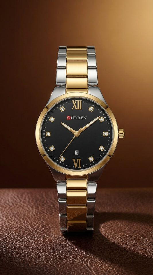 CURREN Two-Tone Roman Dial Quartz Watch