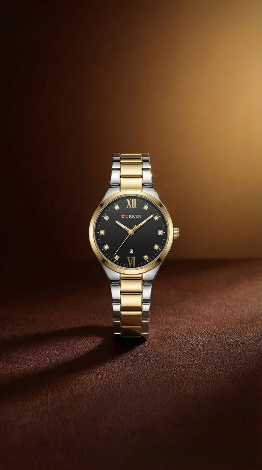 CURREN Two-Tone Roman Dial Quartz Watch