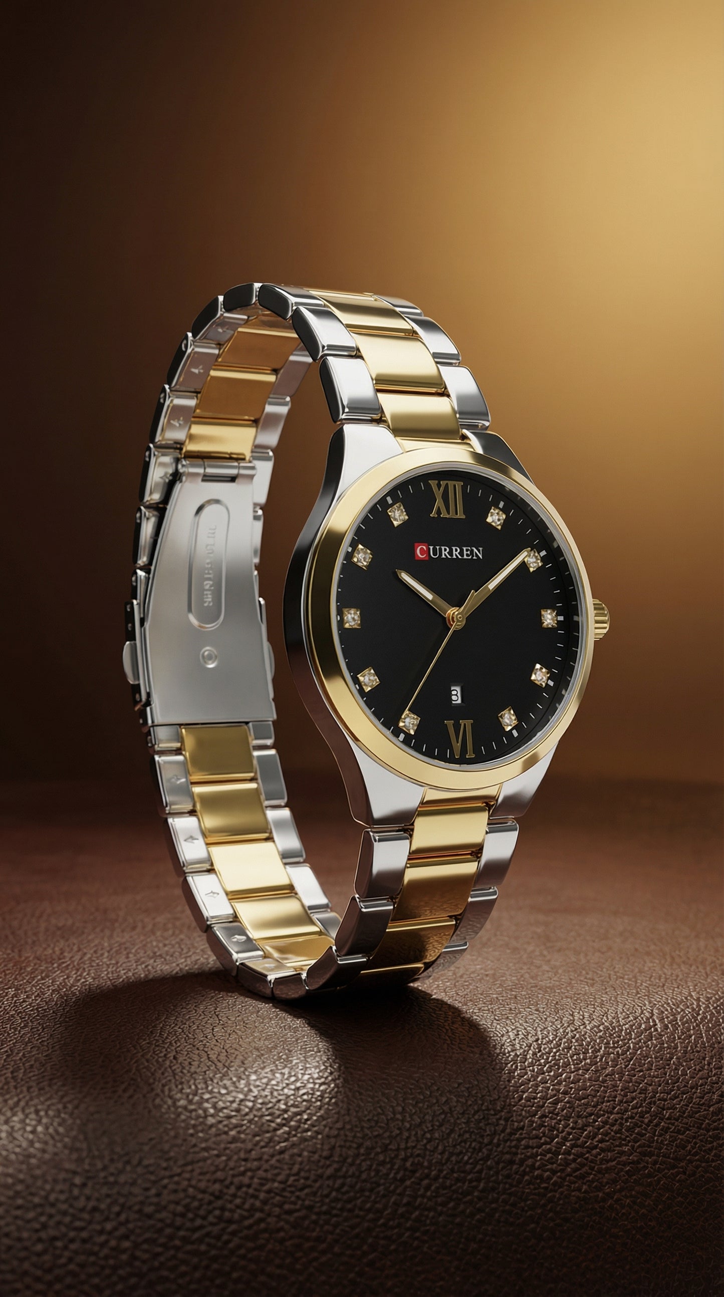 CURREN Two-Tone Roman Dial Quartz Watch