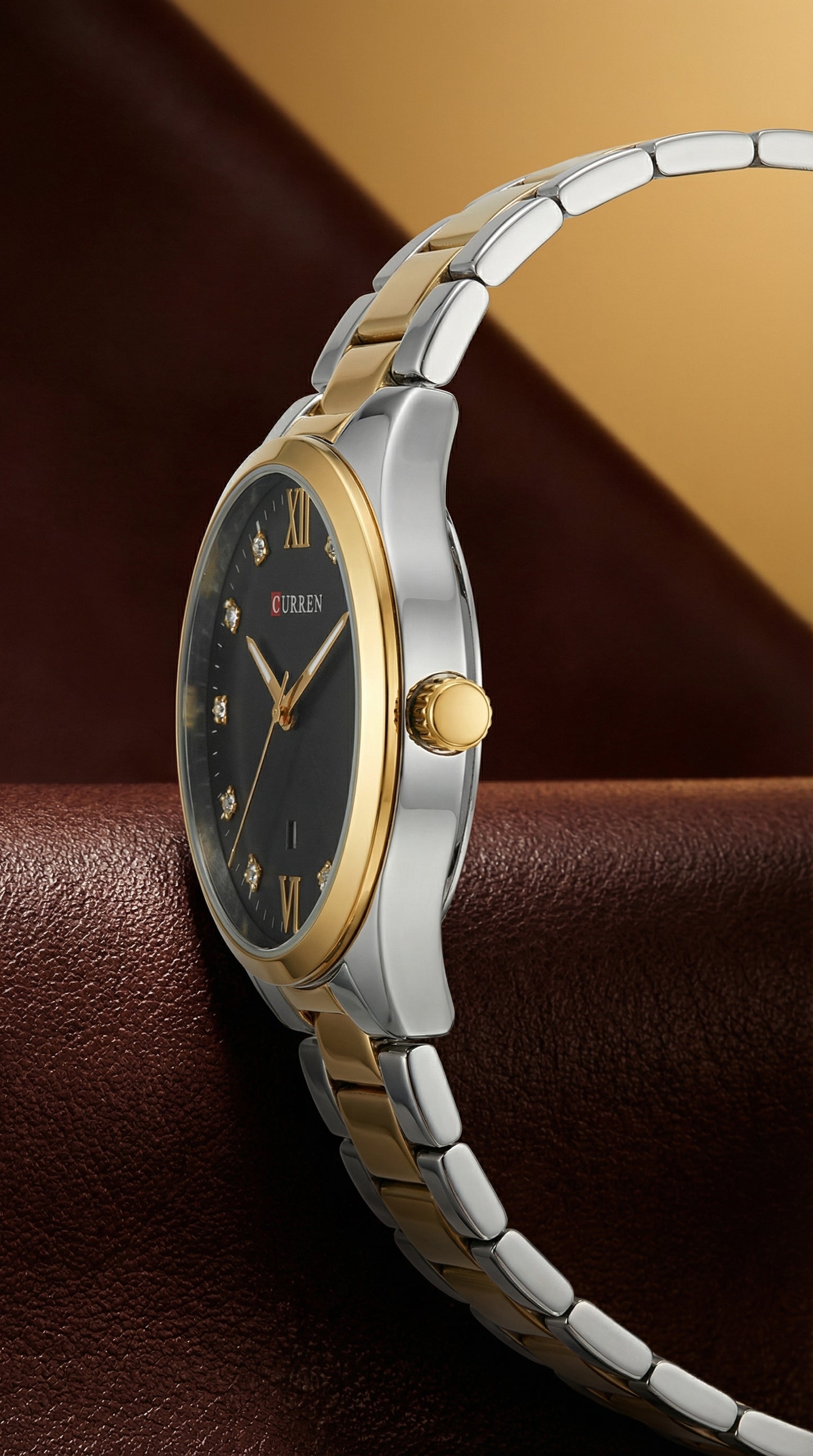 CURREN Two-Tone Roman Dial Quartz Watch