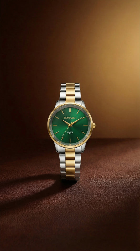 BONAIER Two-Tone Stainless Steel Quartz Watch