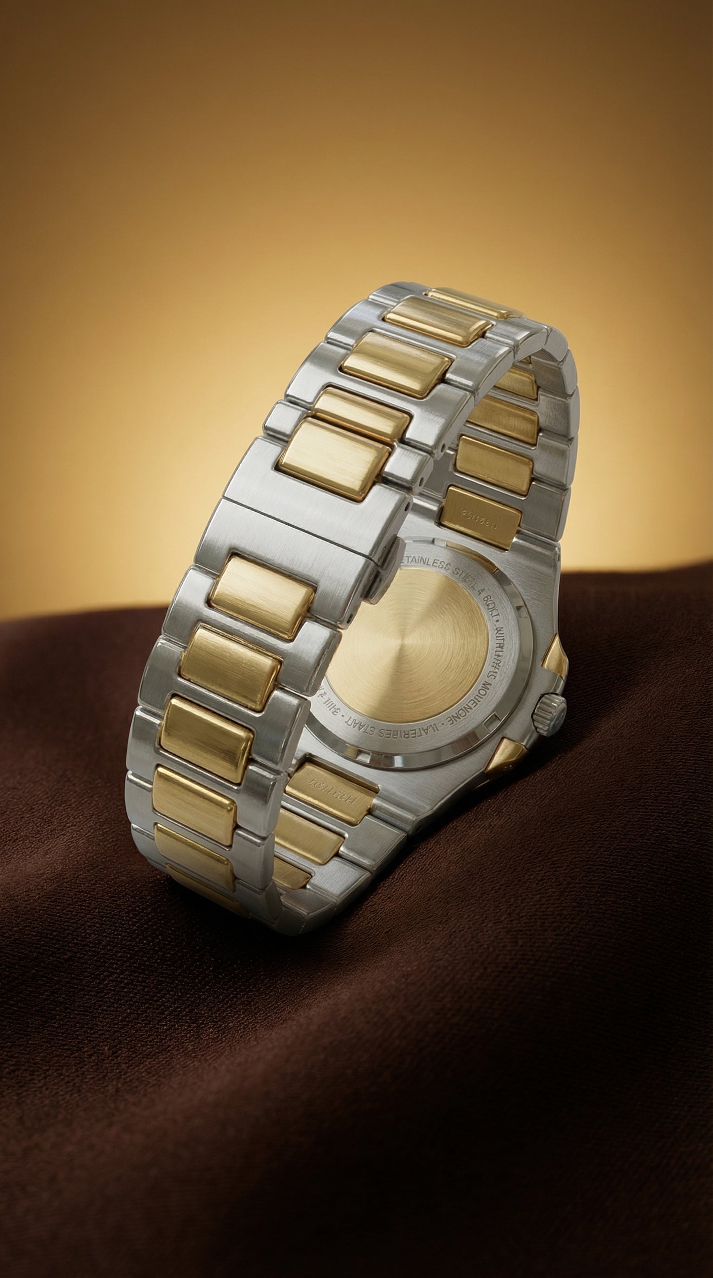 Luxury Two-Tone Cushion Case Quartz Watch