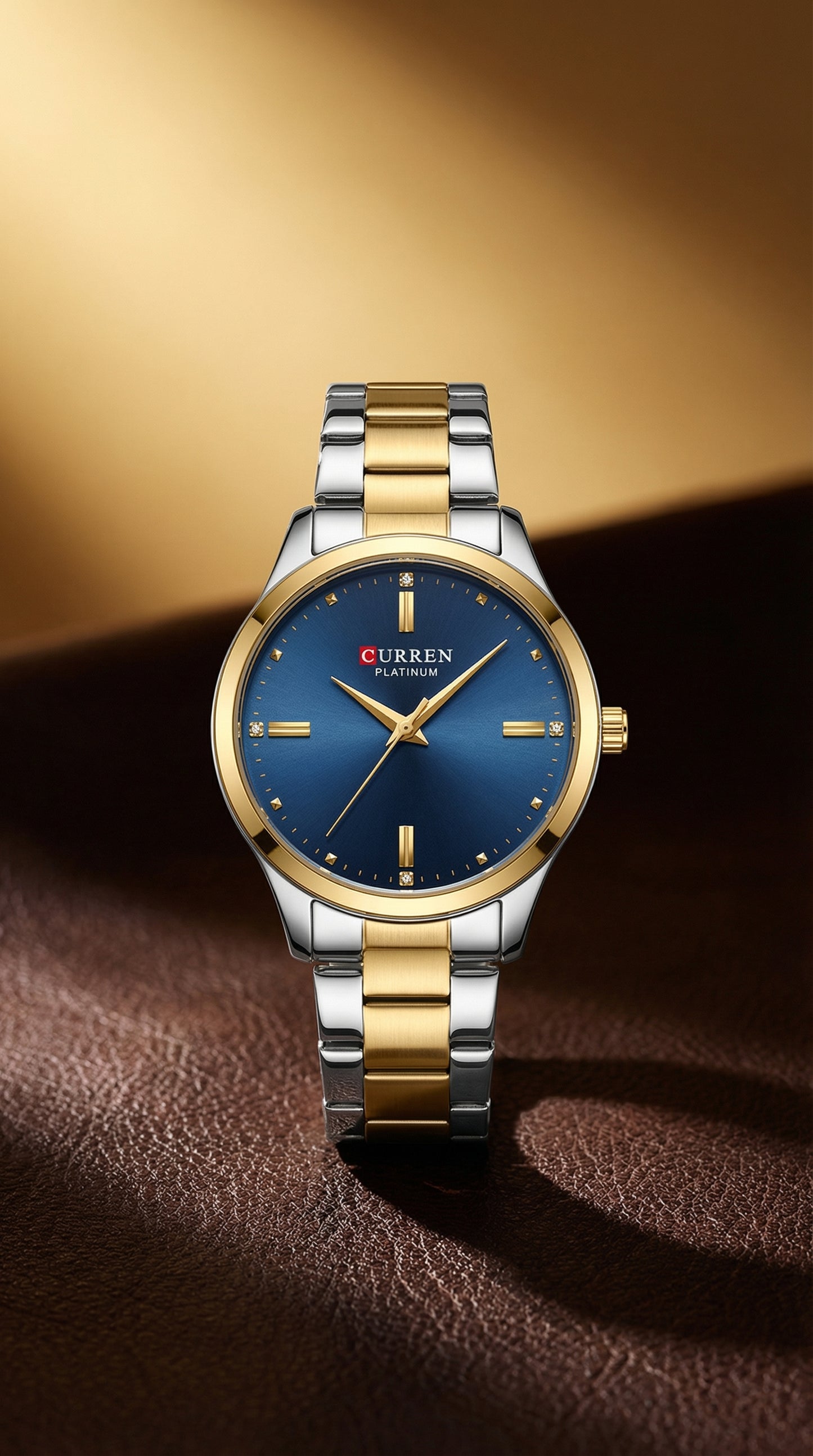 CURREN Two-Tone Slim Quartz Watch
