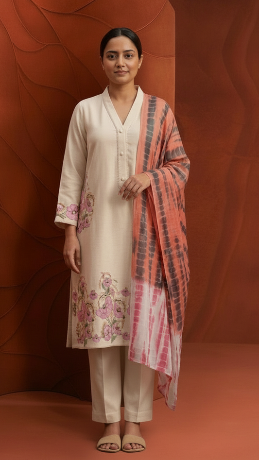 Premium Embroidery Three Piece